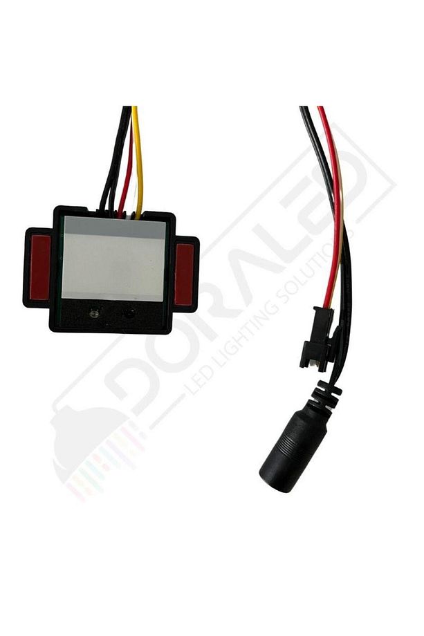 12 Volt 3 Amper Çift Çıkışlı Dokunmatik (TOUCH) Ayna Arkası Sensör Siyah Ayna Lambası Banyo Aynası M - 5