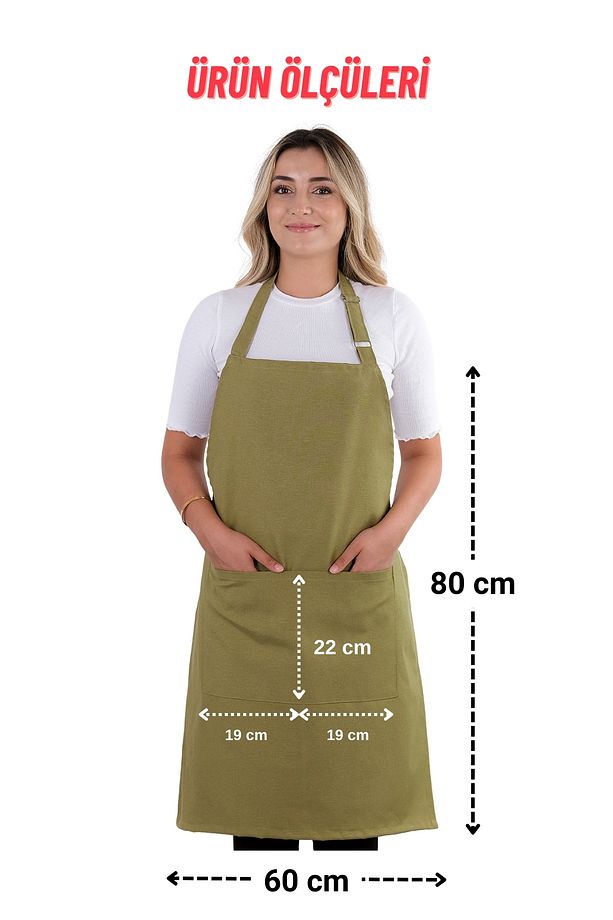 Simple ayar askılı mutfak önlüğü - 6