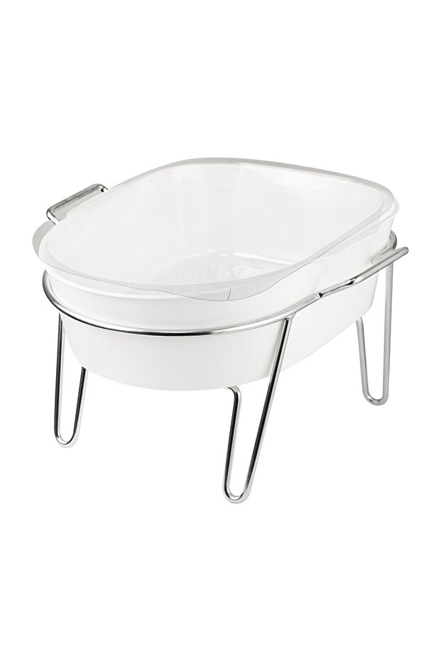 Pedicure Basin with Chrome Feet