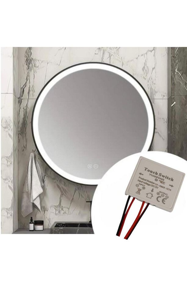 12 Volt 3 Amper Dokunmatik (Touch) Ayna Arkası Sensör Beyaz Ayna Lambası Banyo Aynası Mobilya Sensör - 5