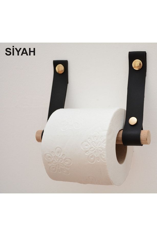 Ahşap Deri Tuvalet Kağıtlık Ve Wc Kağıdı Peçeteliği Askısı Rulo Banyo Kağıtlığı Asacağı Düzenleyici - 6