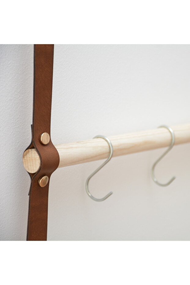 Banyo Mutfak Havlupan Havluluk Petek Duvar Ve Kapı Asacağı Deri Banyo Ayaklı El Havluluğu Askısı - 4