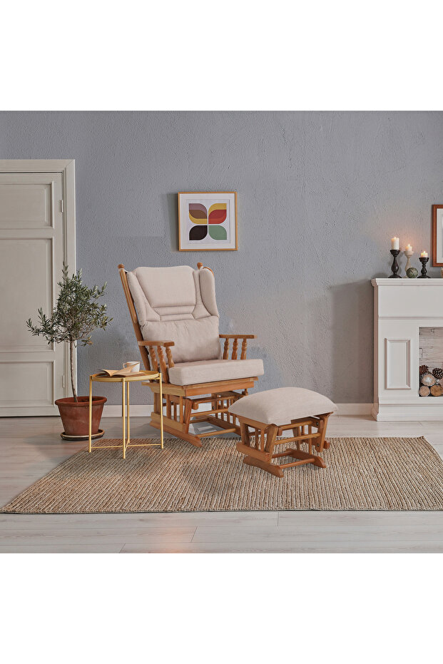 RELAX SALLANAN SANDALYE KREM - 2