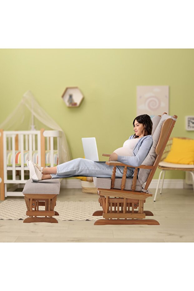 RELAX SALLANAN SANDALYE KREM - 6