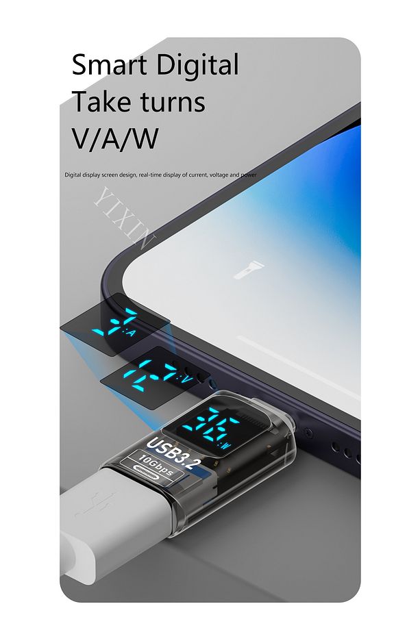 Revolution Type C to USB 3.2 Dönüştürücü 36W 10Gbps Veri Transferi Dijital Ekran OTGGM - 4