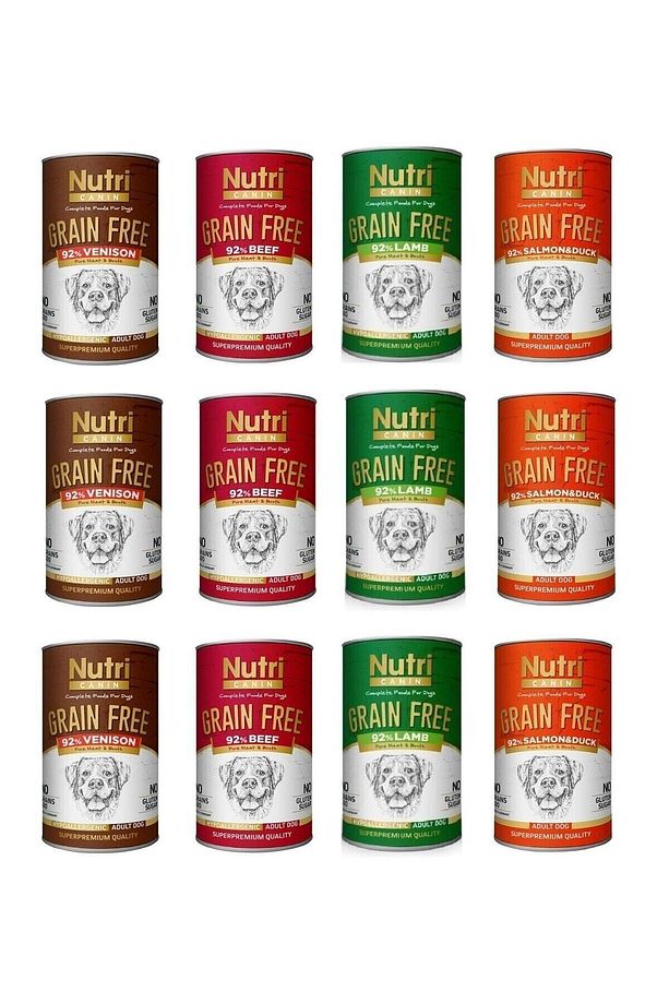 Tahılsız 4 Çeşit Karma Köpek Konserve 400 Gr. X 12 Adet - 1