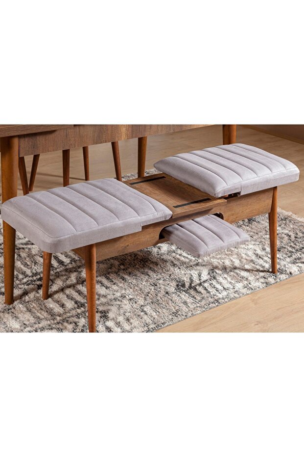 Sembol Bench Ceviz Soho Gri - 2