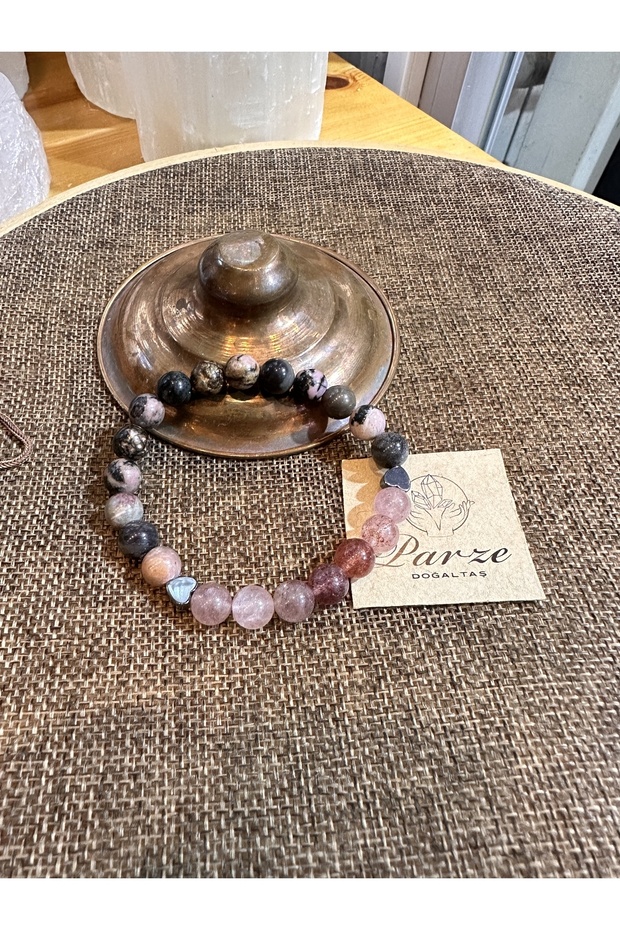 Rose Quartz And Rhodonite Bracelet