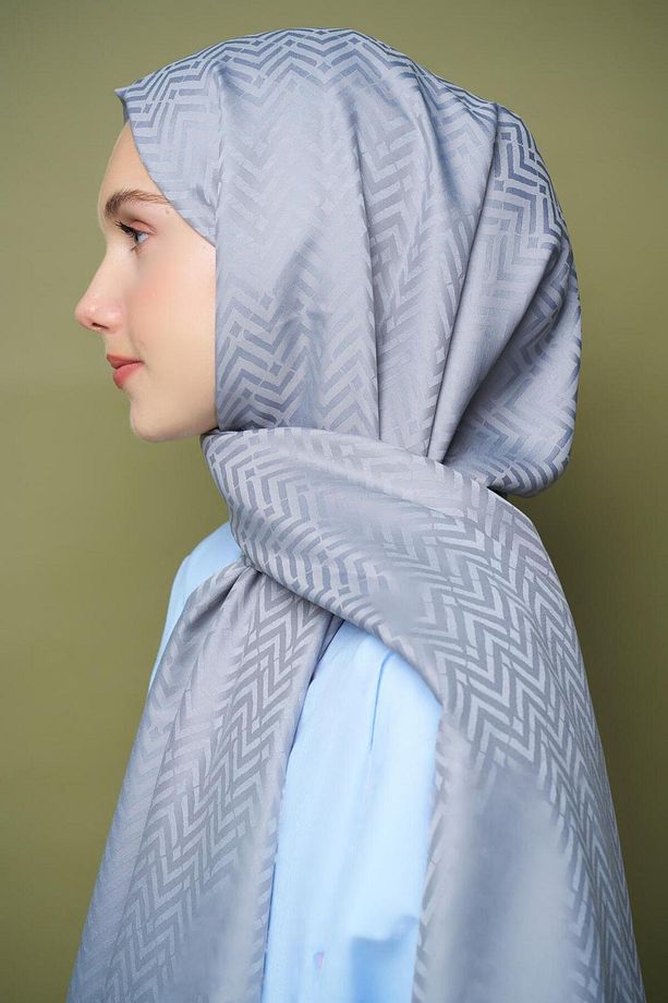 İpeksi Jakar Serisi Zigzag Desen Şal - 2