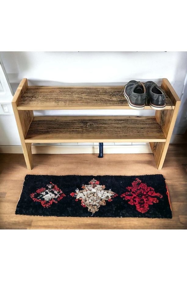 Doğal Ahşap Ayakkabılık Rustik Ahşap - 2