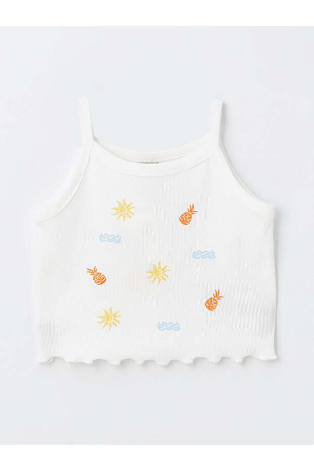 Square Collar Girl's Crop Tank Top