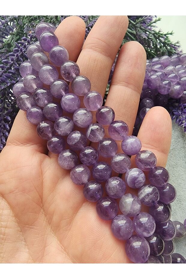 Natural Stone Amethyst 8mm Dizitaş 1 Piece