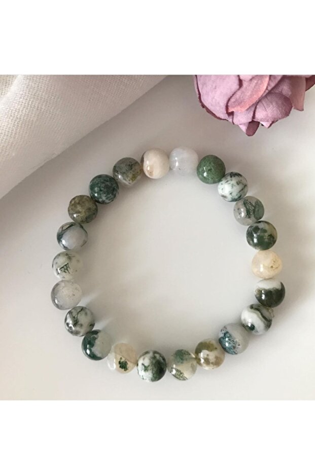 Natural Stone Mossy Bracelet
