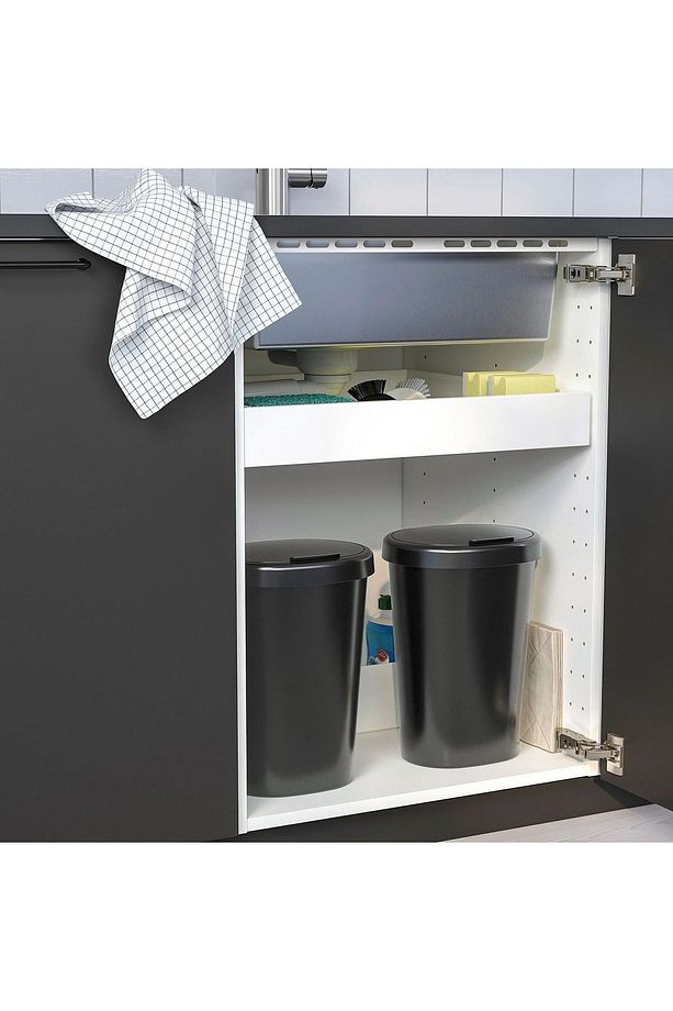 plastik çöp kovası, çöp kutusu, sıvı atık, katı atık kutusu 8 litre - 3
