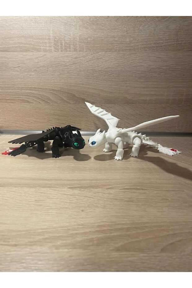 Alpinyo 3D Craft pernator Ejderhanı nasıl Eğitirsin? Gecenin ve Işığın Öfkesi 14cm çiftli paket fanart