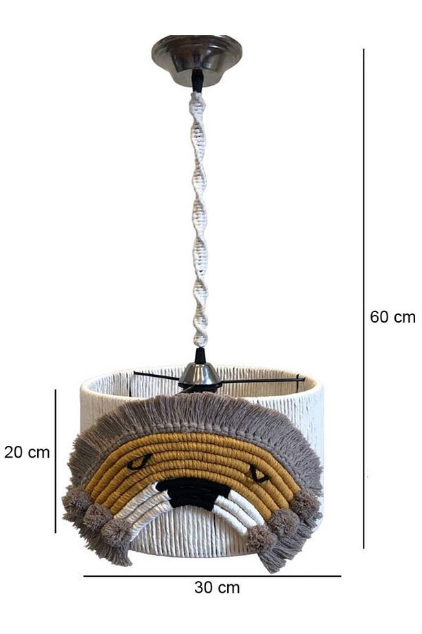 Makrome Aslan Figürlü Sargı Ip Avize - 2