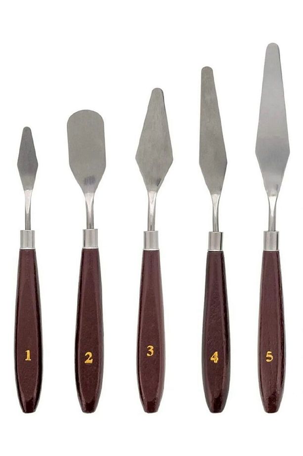 Resim Spatula Seti, Metal Spatula 5'li - 1