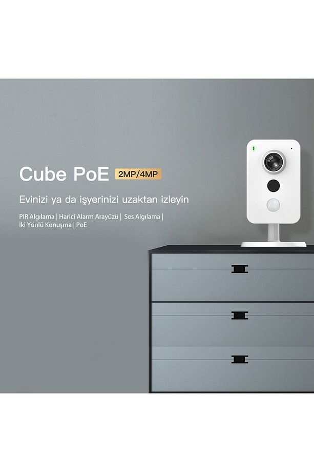 Cube İç Ortam Akıllı PoE Kamera /2MP-Gece Görüşü-SD Kart-PIR Algılama-ONVIF- Bulut(IPC-K22AP) - 2