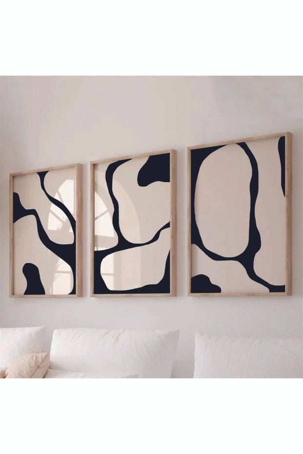 Framed Decorative Painting Black and White Modern Home Home Salon Living Room Bedroom Balcony Decor