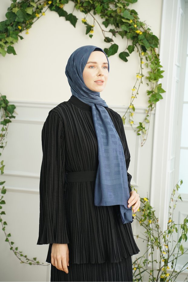 Princess Series Chain Pattern Shawl - Indigo