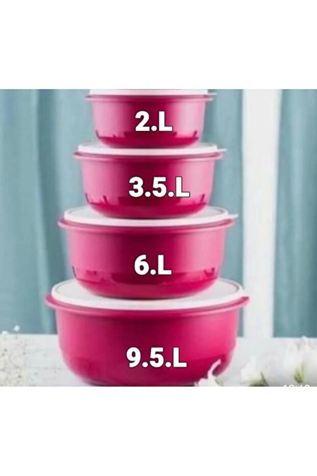 Tuperware 4 lü Bordo Miksim Set. - 1