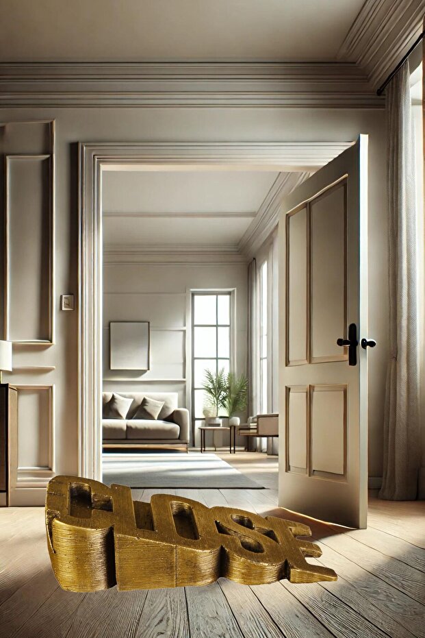 Kapı Takozu Kapı Tutacağı Kapı Stoperi Kapı Durdurucu Altın Eskitme Model 1 - 1