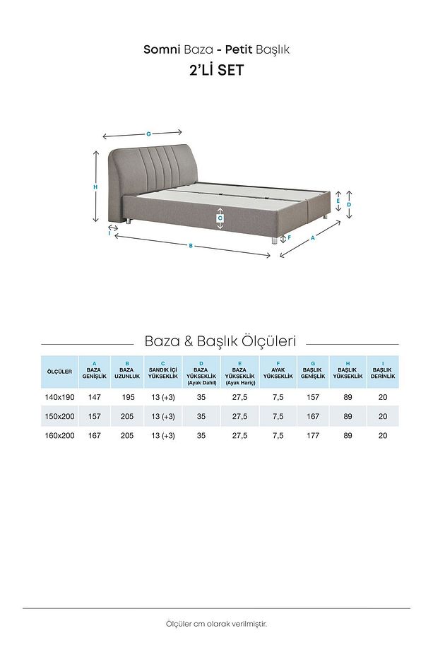 Petit Başlık Somni Baza 2'li Set - Antrasit - 4