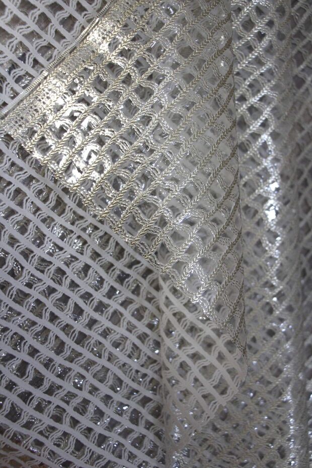 شبكة من القش - مفرش طاولة PVC قابل للمسح، لمسة نهائية شفافة - 4