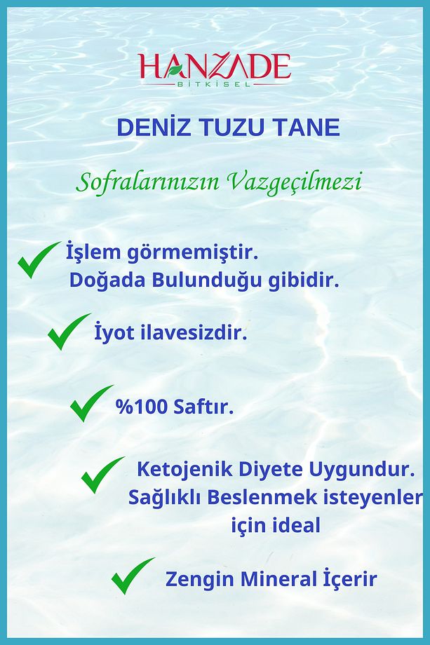 Saf Deniz Tuzu Tane Granül İyot İlavesiz 1 Kg x 2 Adet - 4