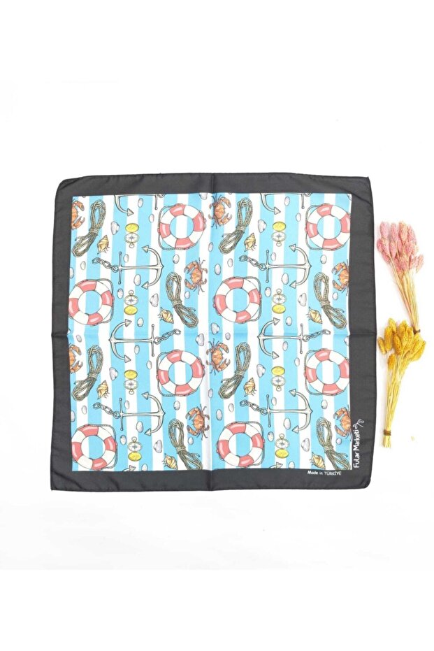 The Blue Sea Pattern - Rayon Silk Bandana 1 Piece Price