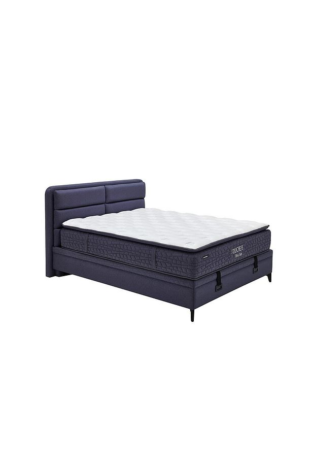 Duchess Ultra Care Yatak Botanic Başlıklı Baza Tek Kişilik 3'lü Set - Lacivert - 4