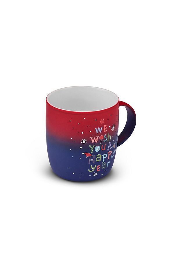 New Year Yılbaşı Soft Touch Kupa 350 ml Kırmızı - 2
