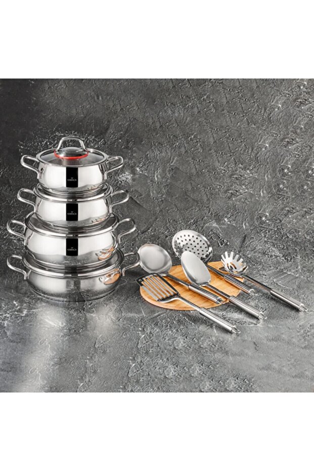 Emirgan Steel 13 Piece Cookware Set