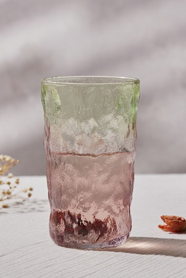 Glacier Single Soft Drink Glass Red Green 383 ml