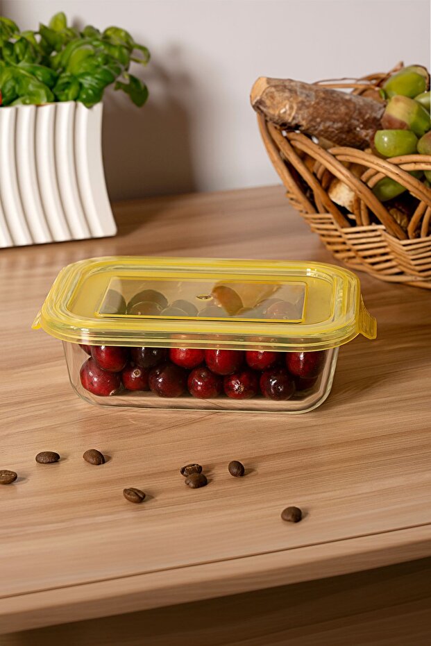 Lucy 370 ml Storage Container with Glass Chamber