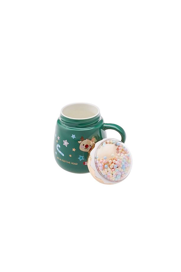 New Year Yılbaşı Bubble Yeşil Kupa Mug 430 ml - 3