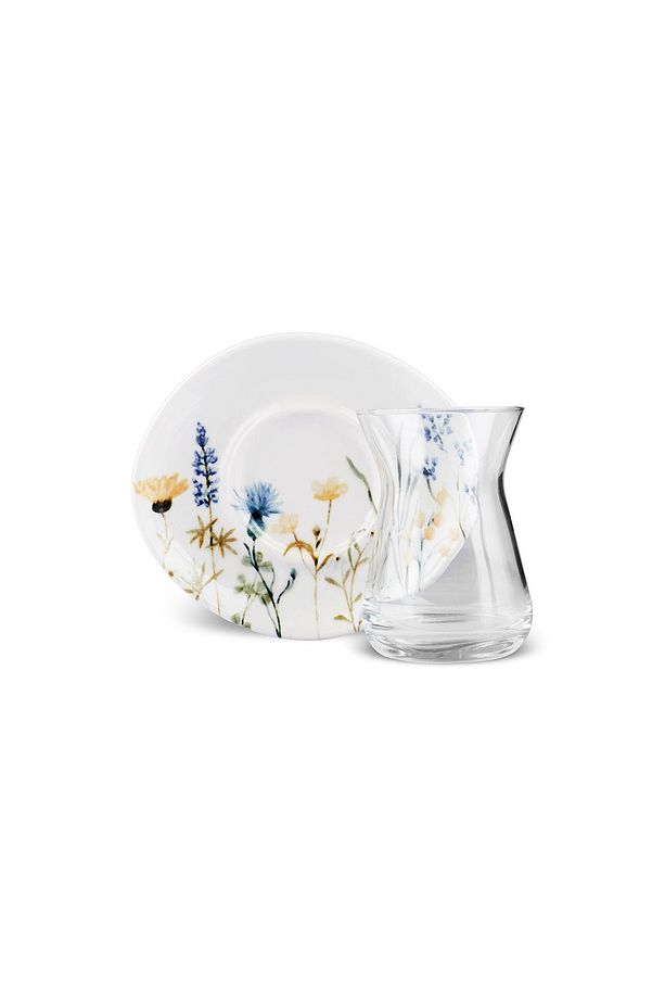 Pebble Çiçekli 6 Kişilik Seramik Çay Seti 165 ml - 3