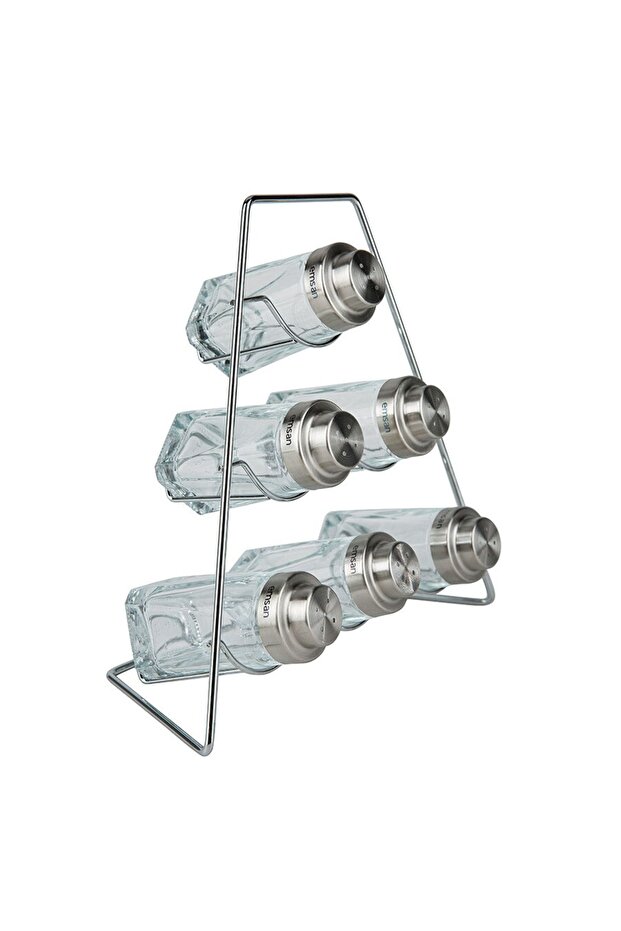 Pyramid 7 Parça Üçgen Baharat Seti - 1