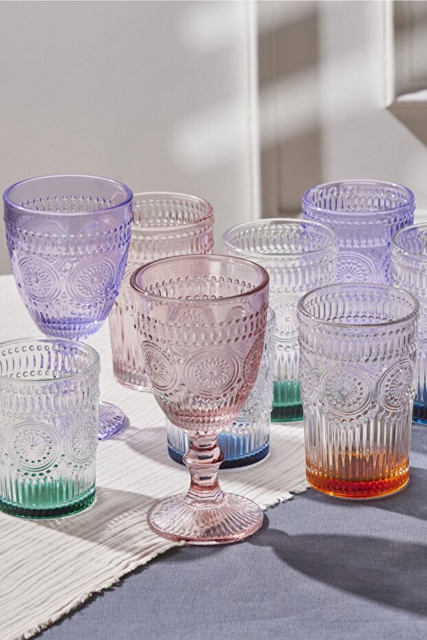 Tekli Meşrubat Bardağı Pembe 332 ml - 3