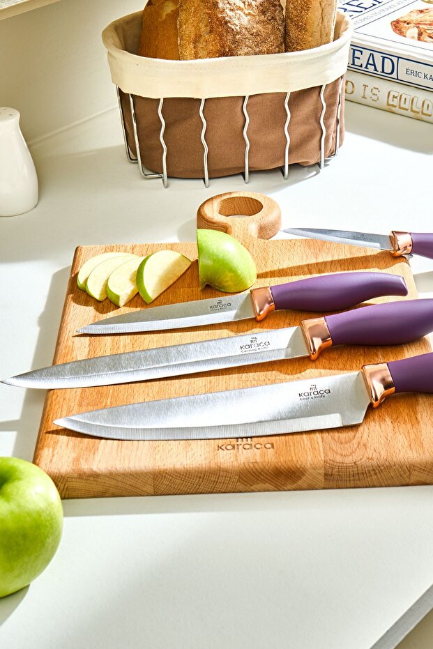 Mary 4 Parça Bıçak Seti Mor - 4