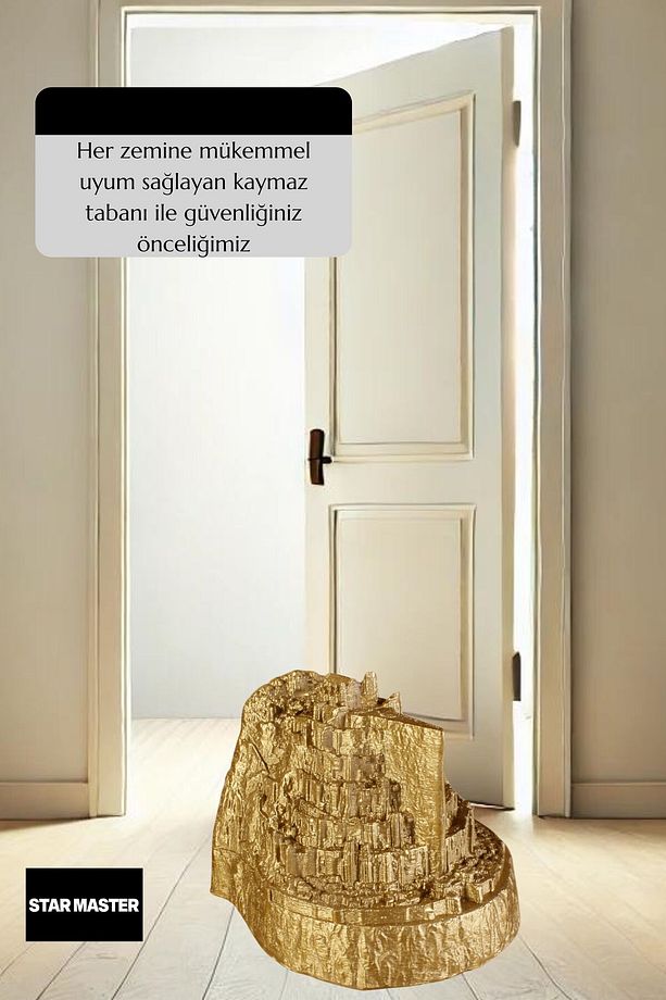 Kapı Takozu Kapı Tutacağı Kapı Stoperi Kapı Durdurucu Altın Model 8 - 3
