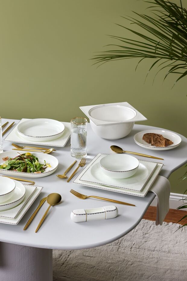 Fine Pearl Extra Else 62 Parça 12 Kişilik Inci Kare Yemek Takımı - 3