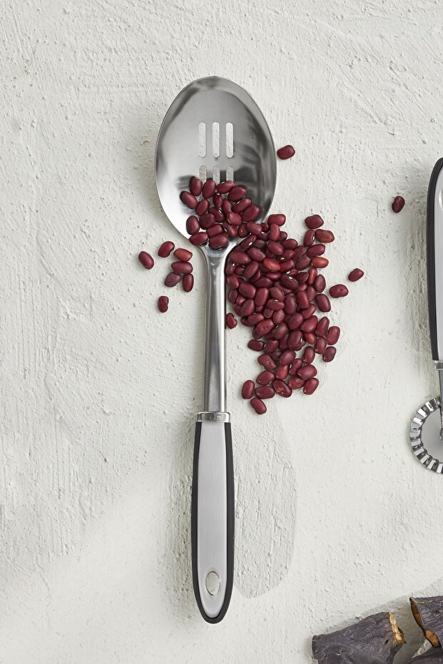 Viona Oluklu Çelik Servis Kaşığı 33 Cm - 1