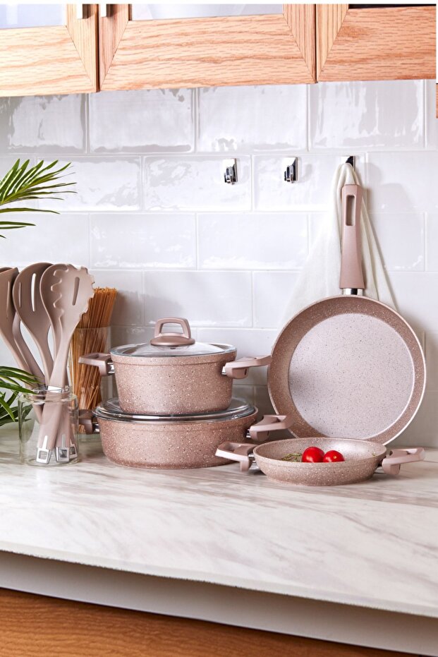 طقم أواني طهي 11 قطعة من Biogranit Rosegold