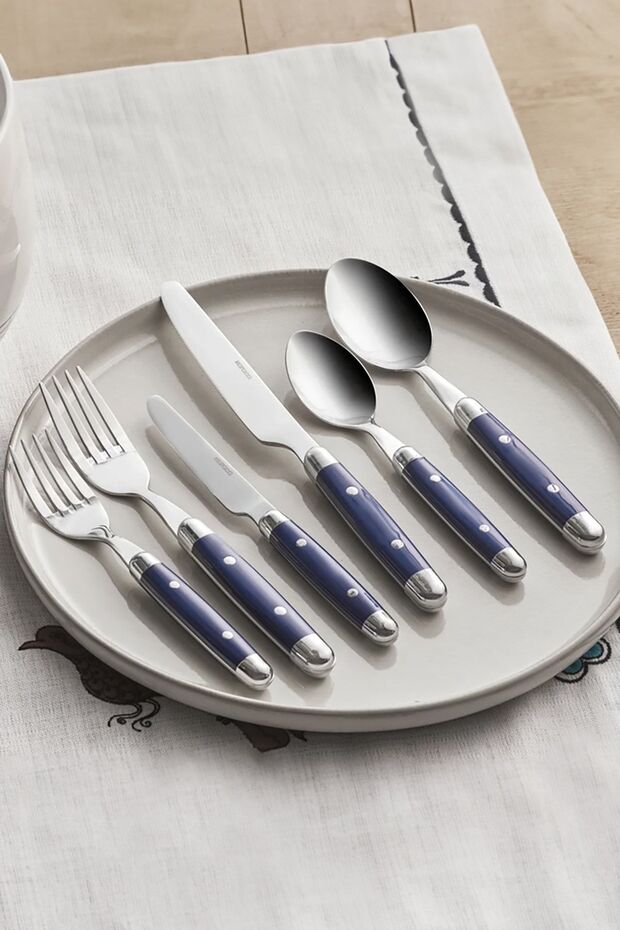Alina 36 Piece Cutlery Set for 6 Persons Blue