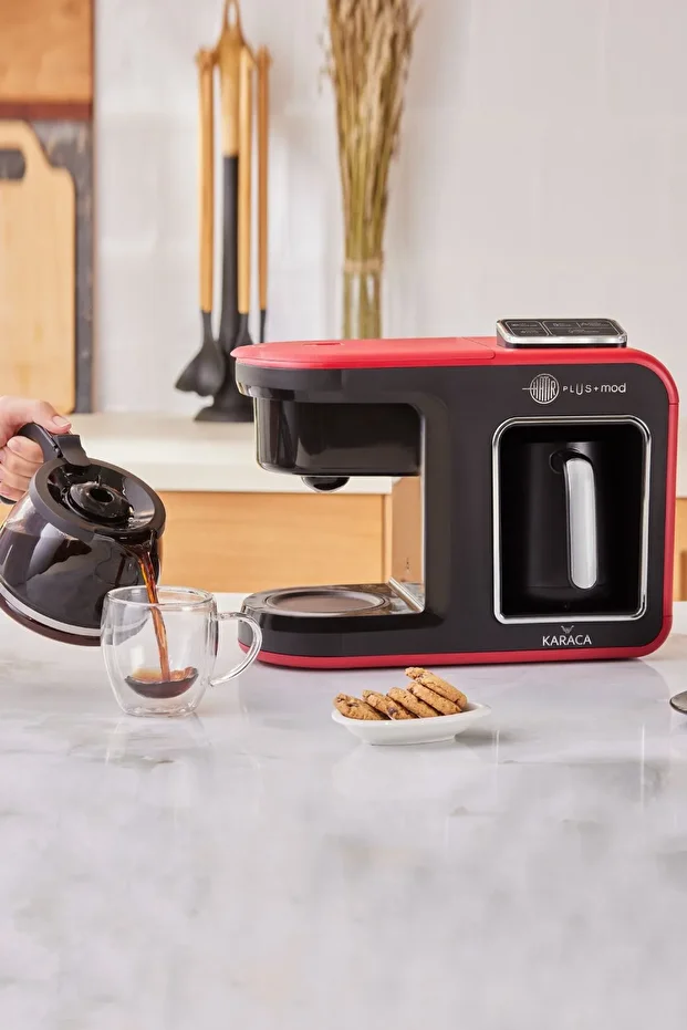 5 In 1 Red Memory Plus Speaking Turkish Coffee Machine - 2