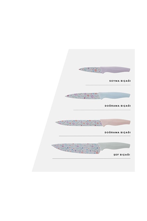 Flowers 4 Parça Bıçak Seti - 4