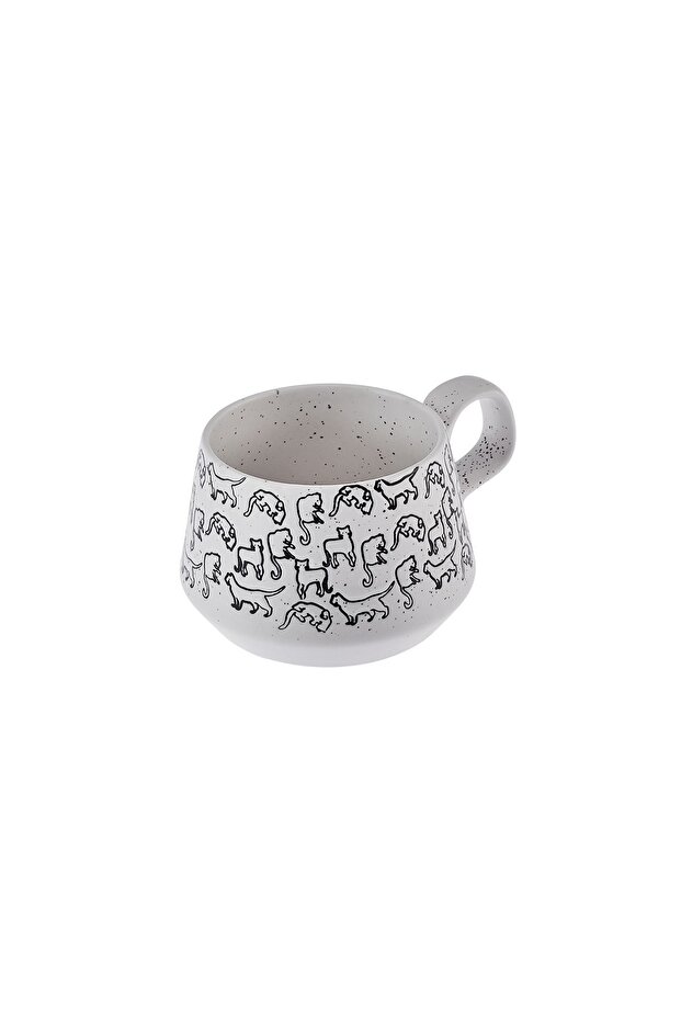 كوب أبيض للقطط 450 مل - 5