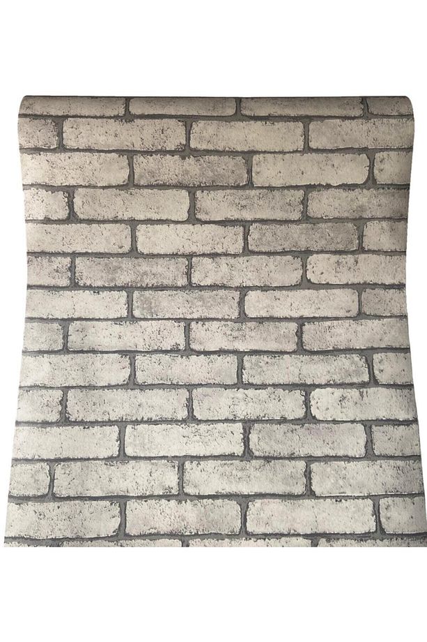 Taş Tuğla Duvar Desenli Kendinden Yapışkanlı Folyo Kağıt Kaplama 45 Cm X 5 Metre - 3