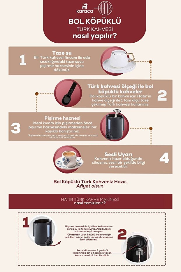 Cranberry Memory Mod Turkish Coffee Machine - 4